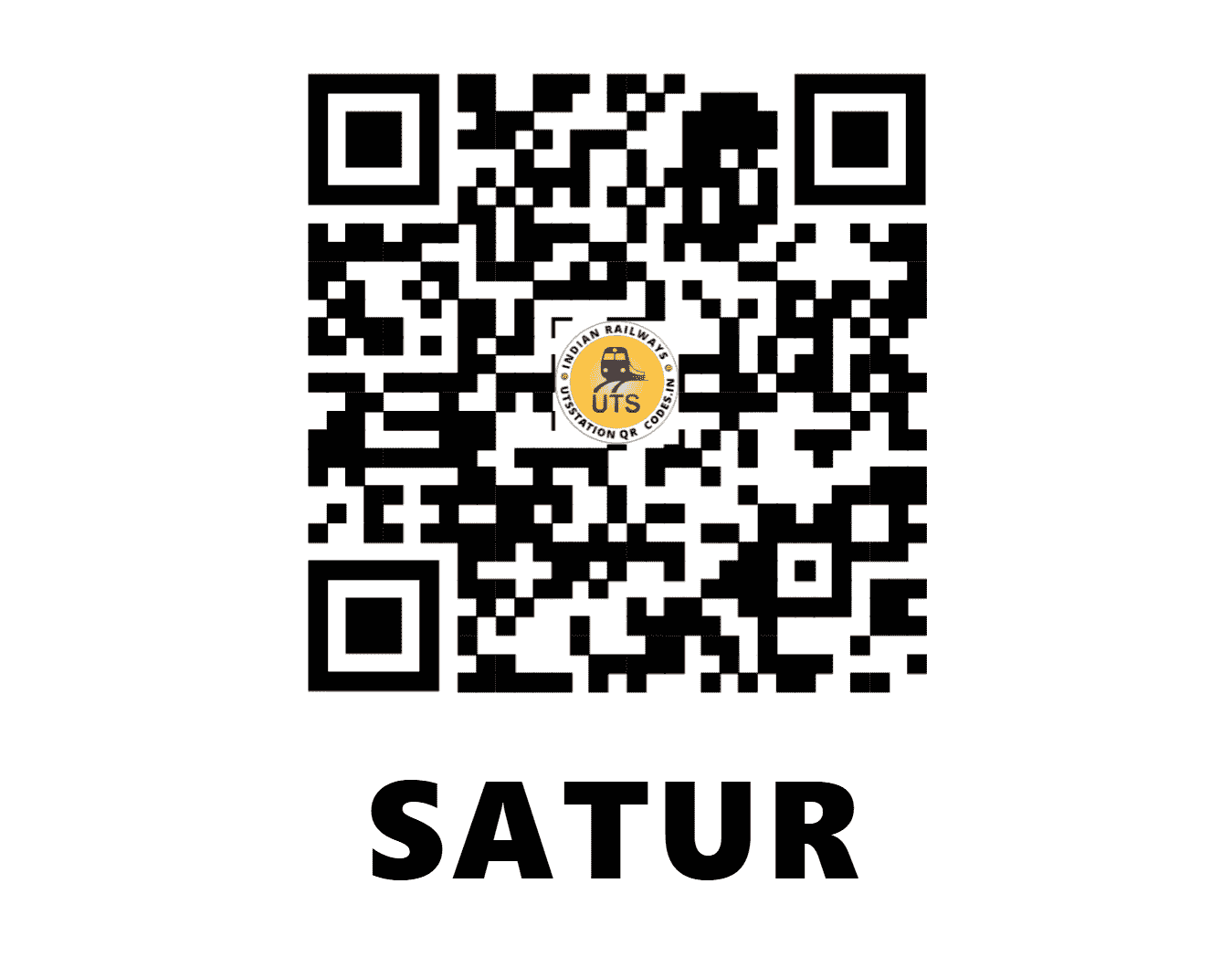 UTS QR Code for SATUR - SRT (SR - TAMIL NADU)